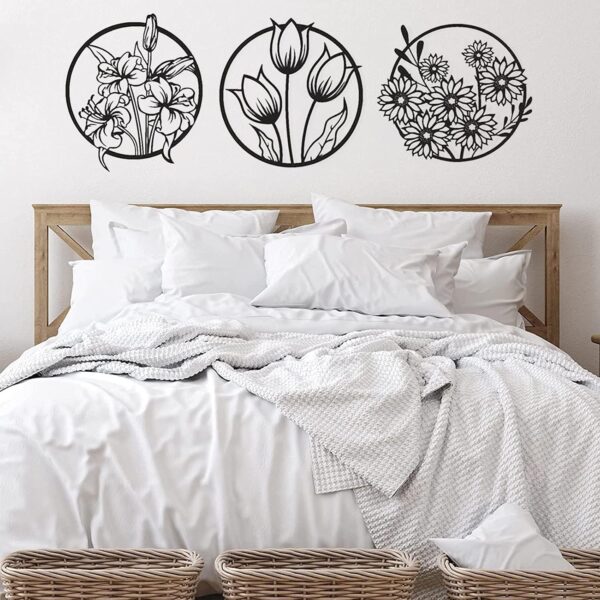 (3 pcs set )3D floral abstract Wooden Wall Art & Home Decoration /  Item Home Décor Home Room & Wall Decor Wall Art