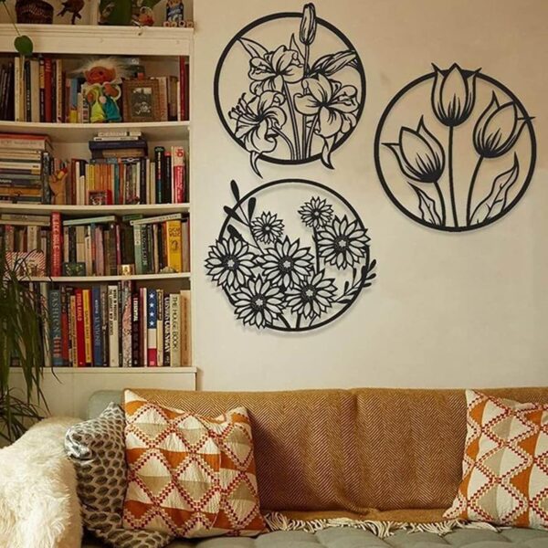 (3 pcs set )3D floral abstract Wooden Wall Art & Home Decoration /  Item Home Décor Home Room & Wall Decor Wall Art