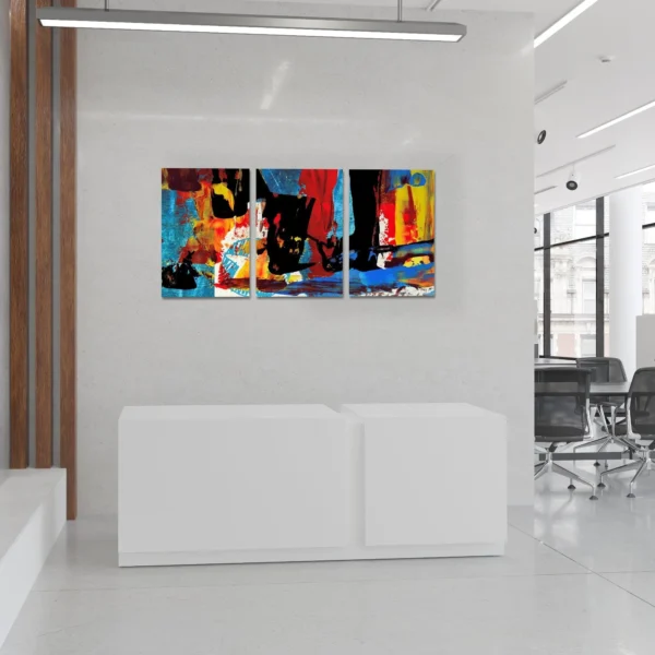 3D  Wall Art Panels Frame Canvas painting Modern Wall Art SET OF 3
