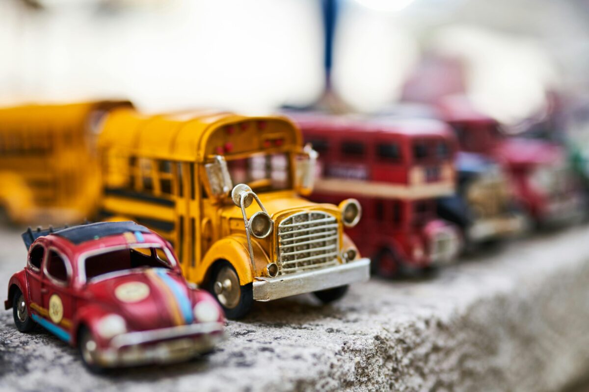 Image of Birthday Gift for Boy in Pakistan showing cras buses and truck toys from www.stepsnsmiles.com