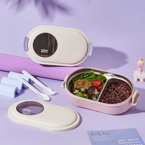 Bonbox Stainless Steel thermal lunch box | Leakproof Lunch Box | For Children, Kids And Adult | Portable Picnic Storage | School Student Food Container (random color)