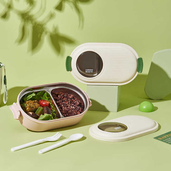 Bonbox Stainless Steel thermal lunch box | Leakproof Lunch Box | For Children, Kids And Adult | Portable Picnic Storage | School Student Food Container (random color)