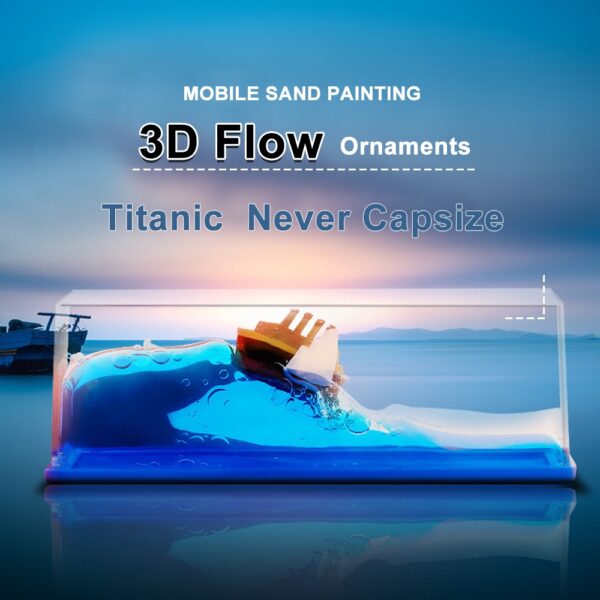 Car Interior Accessories Dashboard Decoration,Moving Titanic Liquid Wave Cruise Ship,Car Dash board Living Room Office Smooth Movement