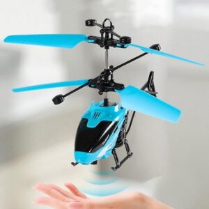 Rechargeable Flying Hand Sensor Control Helicopter | Sensing flight with lights, Hand Sensor Controlled Aircraft, Withstanding impact and playing (Random color)