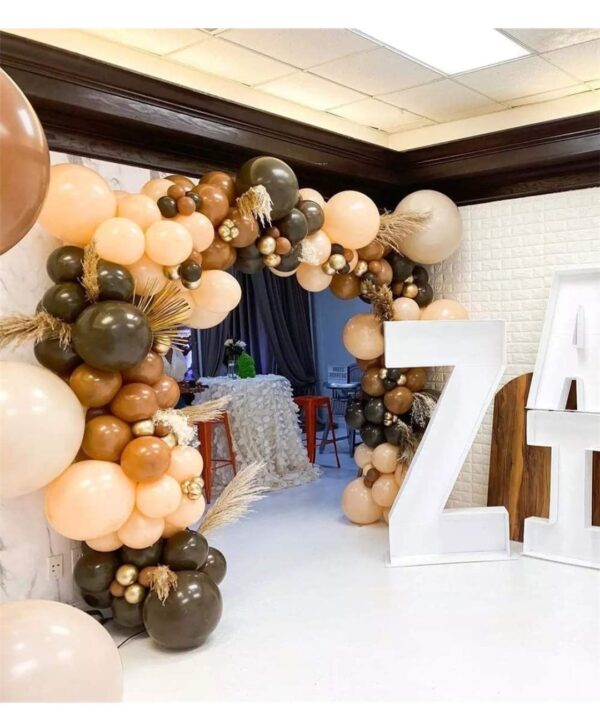 Balloon Garland Kit Coffee Brown for Garland Theme Party Birthday Baby Shower Wedding Decorations (155 pcs of different balloons in 1 packet)