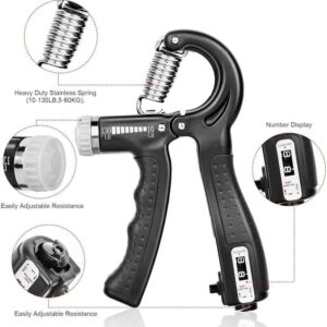 Hand Grip Strengthener Adjustable Resistance Wrist Strengthener Forearm Gripper Hand Workout Strength Trainer with counter (Random colour)