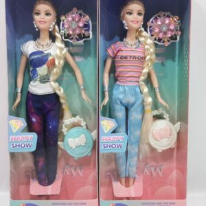 Beautiful Flexible Doll Long Hair Doll with Fordable Hands and Legs Fashion Doll for Kids (Random Design )