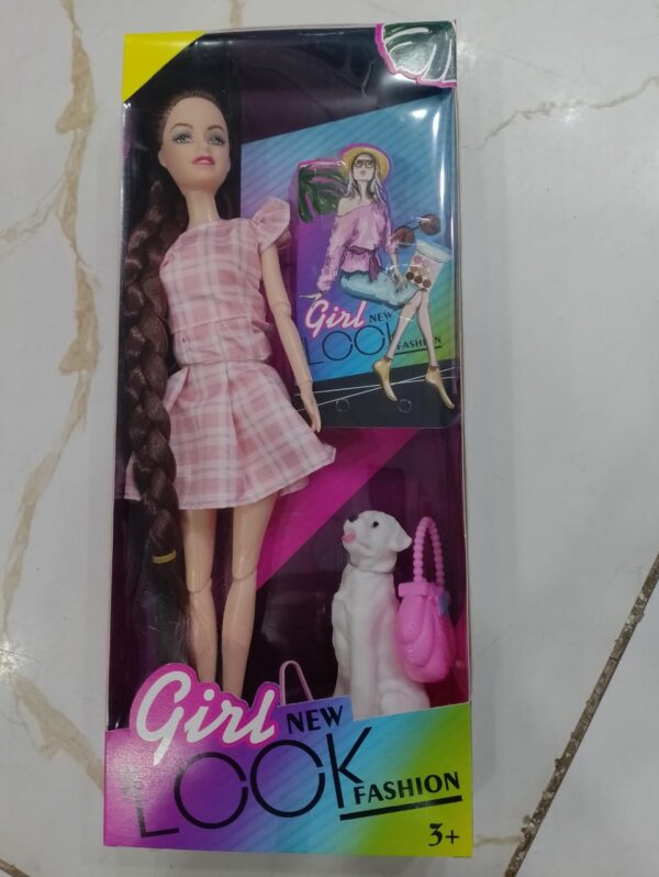 Dazzling Charm Girl Long Hair Doll with Fordable Hands and Legs Fashion Doll for Kids (Random Design )