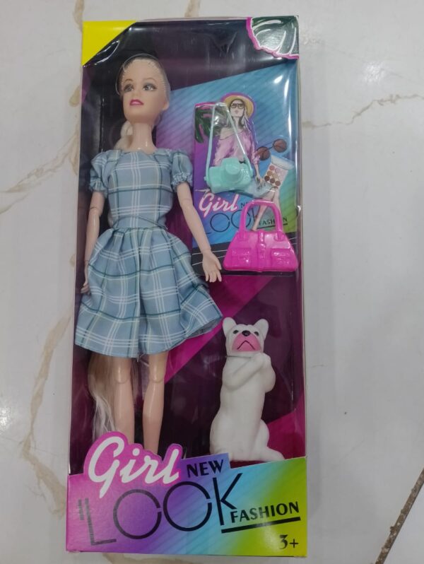 Dazzling Charm Girl Long Hair Doll with Fordable Hands and Legs Fashion Doll for Kids (Random Design )