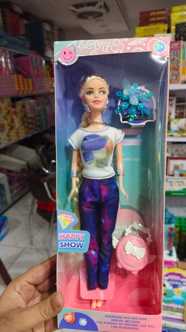 Beautiful Flexible Doll Long Hair Doll with Fordable Hands and Legs Fashion Doll for Kids (Random Design )