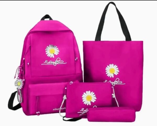 4-Piece School Bag Set Daisy Flower  Backpack Set Stylish & Practical new arrival 2024