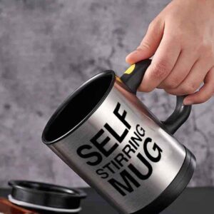 Auto Self Stirring Coffee Mug Stainless Steel Automatic Coffee Mixing Cup Shaker Grinder (Random Color)