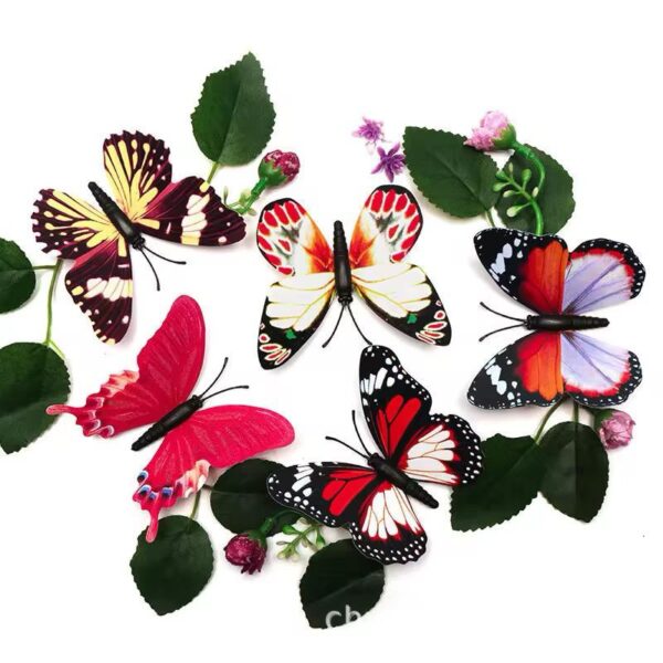 Pack of 12  3D Simulation Butterfly Fridge Magnet Decoration Craft buterfly magnets Butterfly Picks Ornaments Wall Decor (Random Design)