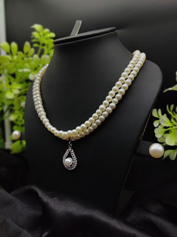 Imported Exquisite Pearl Necklace Set with Radiant Pendant & Earrings 🌟 | Best Quality Necklace For Girls & Women