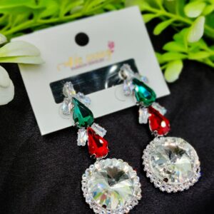 Imported Radiant Crystal Elegance Statement Earrings | Earrings For Girls & Women  | Artificial Earrings