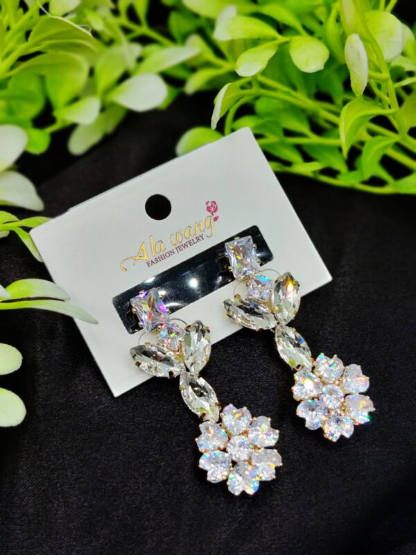 Imported Radiant Blossom Drop Earrings – Sparkle in Elegance | Luxury Fashion Look Earring For Girls | Artificial Earrings For Women