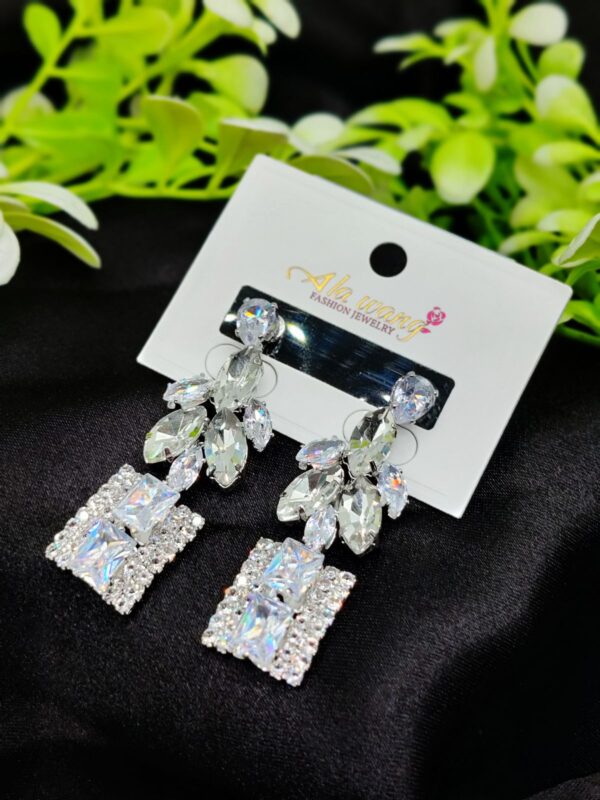 Imported Radiant Crystal Cascade Earrings – A Symphony of Elegance | Artificial Jewellery For Girls & Women | Girls & Women Fashion