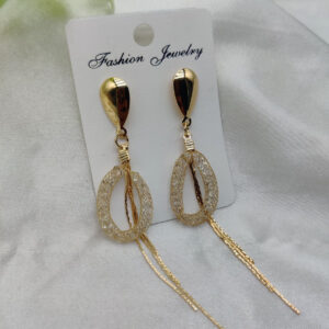 Imported Elegant Mesh Teardrop Dangling Earrings | Best Quality Artificial Earrings For Girls & Women