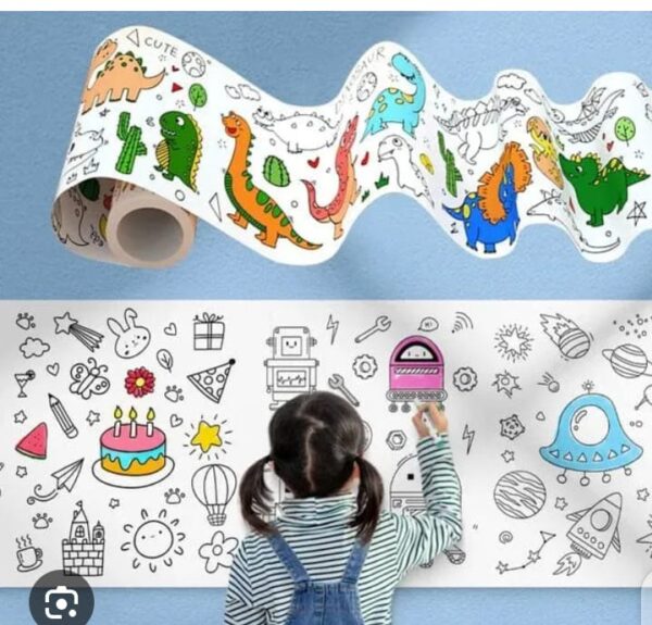 Children's Drawing Roll, Coloring Paper Roll for Kids, Drawing Paper Roll, DIY Art Drawing Art Paper Coloring Book Paper, Drawing Art Sketch Painting