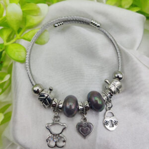 1 Piece Imported Pandora Charm Bracelet with Elegant Pearl Accents and Cute Charms | Best Quality Bracelet For Girls & Women | Girls & Women Jewellery