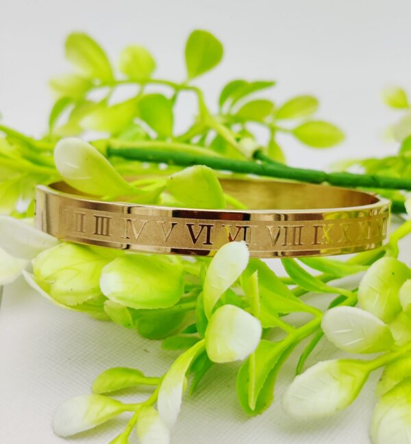 Adjustable Imported Cartier Roman Numeral Gold Bracelet | Best Quality Artificial Bracelet For Girls & Women | Bracelet For Every Occasion | Elegant Design ✨