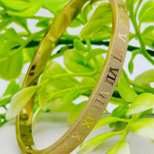 Adjustable Cartier-Inspired Roman Numeral Bracelet - Imported Luxury Gold Bracelet | Best Quality Artificial Bracelet For Girls & Women | Bracelet For Every Occasion | Elegant Design ✨