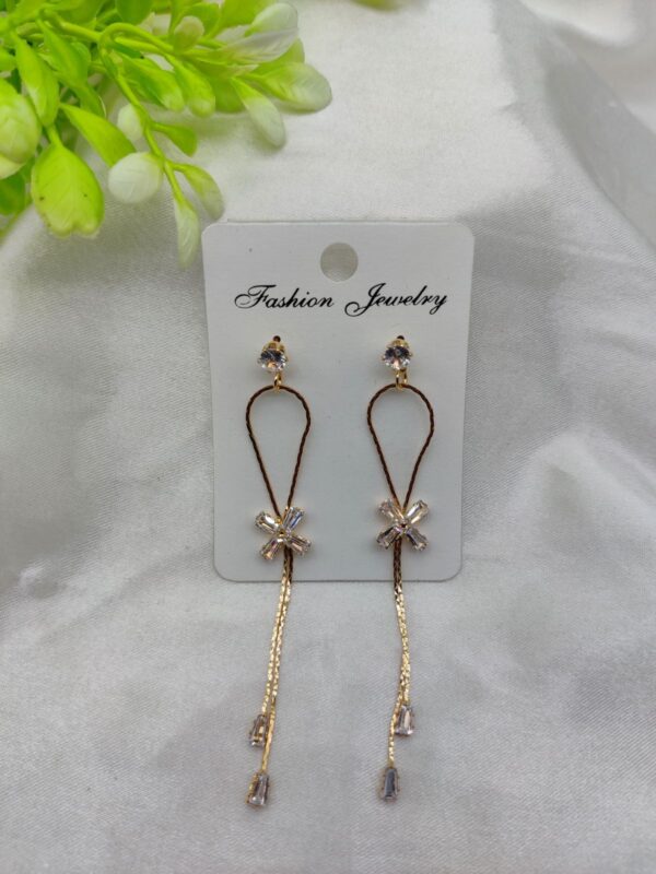 Imported Elegant Floral Dangle Earrings with Crystal Accents 🌸✨ | Best Quality Earrings | Artificial 