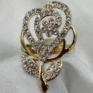 1 Piece Imported Sparkling Floral Elegance Adjustable Ring | Elegant Design Adjustable Ring For Girls & Women