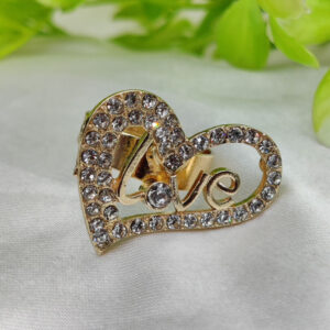 1 Piece Imported Radiant Love Heart Crystal Ring - Shimmer with Elegance | Luxurious Design Ring | Adjustable Ring | Ring For Girls & Women