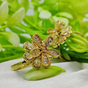 1 Piece Imported Blooming Elegance Adjustable Ring Set – Two Radiant Color 🌟 | Luxurious Design Ring | Adjustable Ring | Ring For Girls & Women ✨
