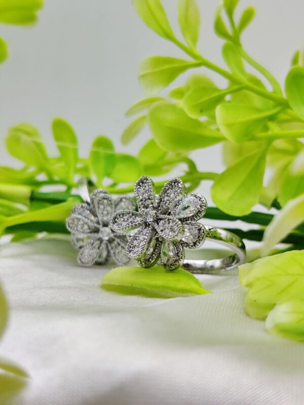 1 Piece Imported Blooming Elegance Adjustable Ring Set – Two Radiant Color 🌟 | Luxurious Design Ring | Adjustable Ring | Ring For Girls & Women ✨