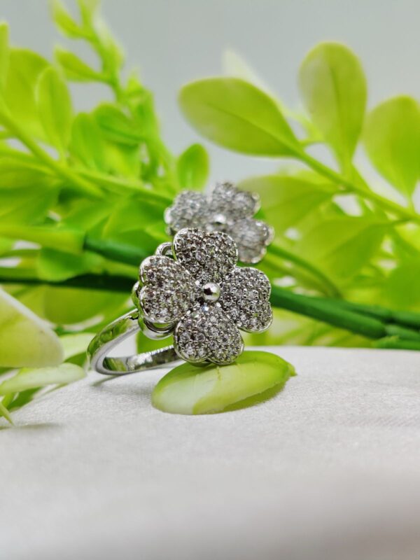 1 Piece Imported Blossoming Elegance Moveable Ring – Gold & Silver Color Options 🌟 | Luxurious Design Ring | Adjustable Ring | Ring For Girls & Women ✨
