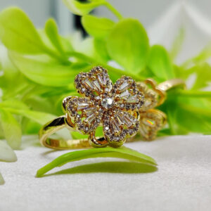 1 Piece Imported Dazzling Movable Floral Blossom Adjustable Rings - 2 Color  Variants 🌟 | Luxurious Design Ring | Adjustable Ring | Ring For Girls & Women ✨