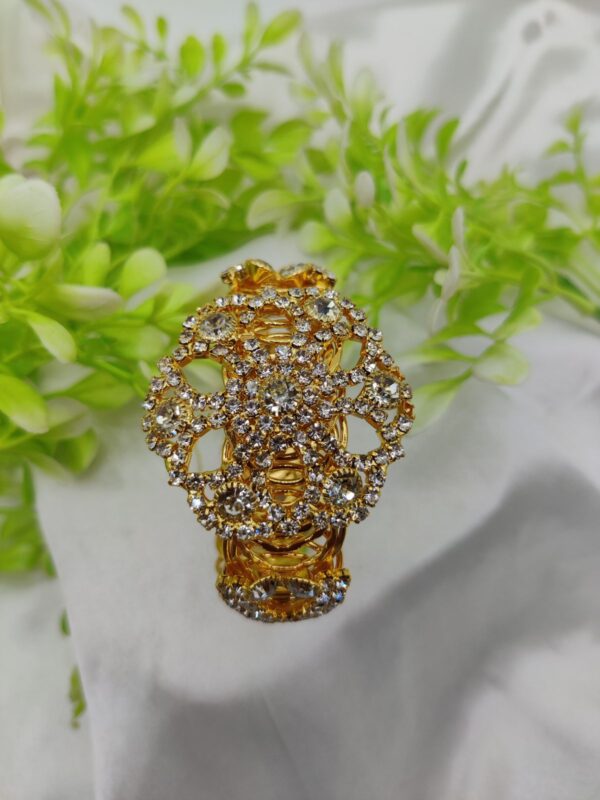 Imported Golden Lace Crystal Bracelet | Royal Ruby Elegance Bracelet | Royal Sapphire Glam Bracelet - Adjustable Bracelet – Best Quality Artificial Bracelet For Girls & Women