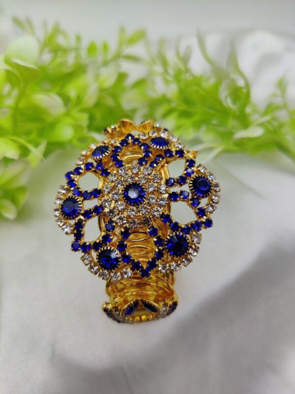 Imported Golden Lace Crystal Bracelet | Royal Ruby Elegance Bracelet | Royal Sapphire Glam Bracelet - Adjustable Bracelet – Best Quality Artificial Bracelet For Girls & Women