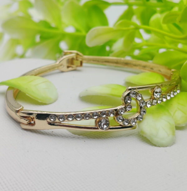 Adjustable Heart Charm Bracelet with Crystal Embellishments - Imported Elegance | Best Quality Artificial Bracelet For Girls & Women | Bracelet For Every Occasion | Elegant Design