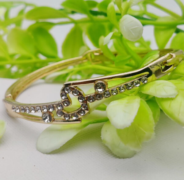 Adjustable Heart Charm Bracelet with Crystal Embellishments - Imported Elegance | Best Quality Artificial Bracelet For Girls & Women | Bracelet For Every Occasion | Elegant Design