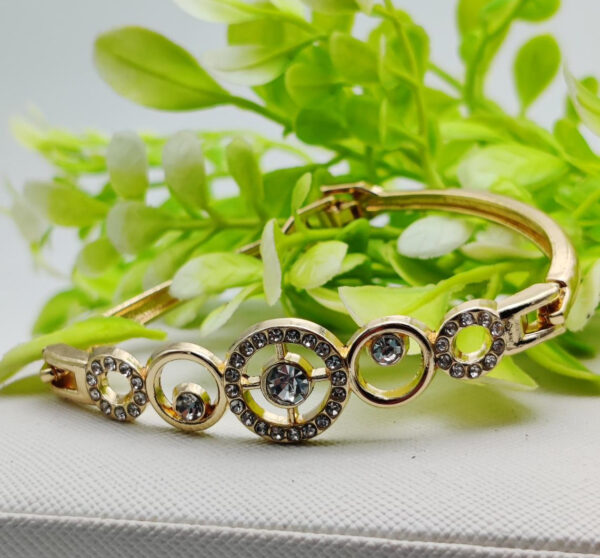 Radiant Adjustable Circle Crystal Bracelet - Imported Elegance | Best Quality Artificial Bracelet For Girls & Women | for Every Occasion