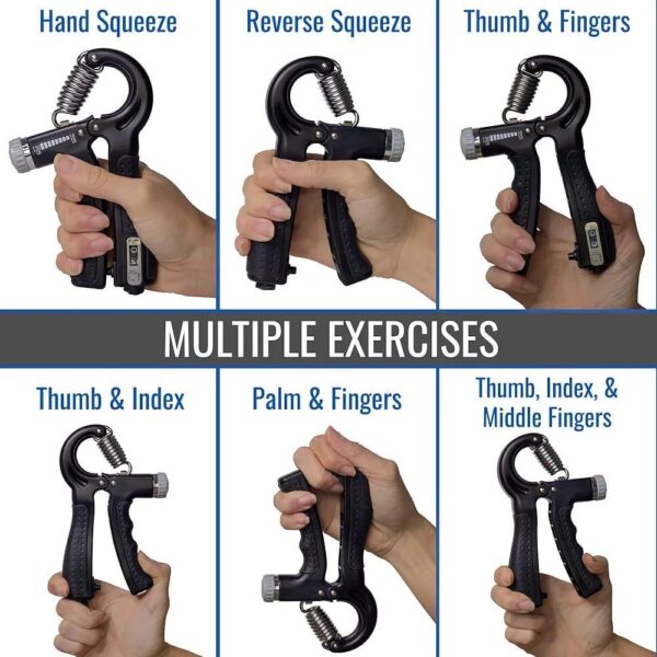 Hand Grip Strengthener Adjustable Resistance Wrist Strengthener Forearm Gripper Hand Workout Strength Trainer with counter (Random colour)