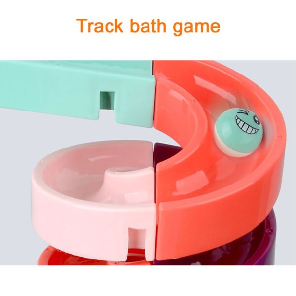 Bath Time Ball Track Water Play 24 pieces | Kids Bath Toys Wall Suction Cup Marble Race Run Track Bathroom Bathtub Baby Play Water Games Toy Kit for Boys Girls