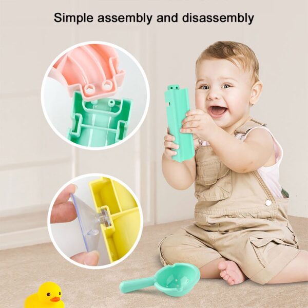 Bath Time Ball Track Water Play 24 pieces | Kids Bath Toys Wall Suction Cup Marble Race Run Track Bathroom Bathtub Baby Play Water Games Toy Kit for Boys Girls