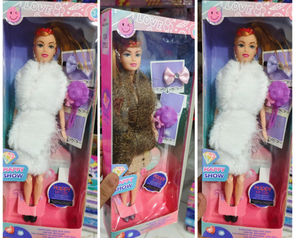 CUTE  barbie Doll Long Hair Doll with Fordable Hands and Legs Fashion Doll for Kids (Random Design )