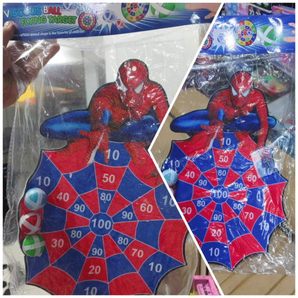 Spidy Dart Board  with 3 Balls for Boys Birthday Gifts for 3-8 Years Old Boys and Girls